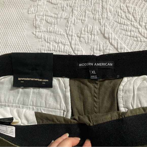 NWT Modern American Men’s lockdown short drawstring elastic waist army green - Picture 3 of 10